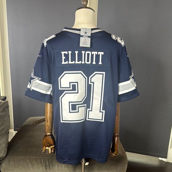 Men's Nike Ezekiel Elliott #21 Dallas Cowboys On Field Dri-Fit NFL Jersey XL NWT - Picture 4 of 15